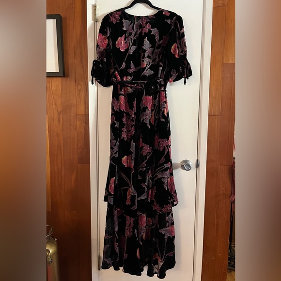 Anthropologie Hutch Floral Velvet Wrap Maxi Dress - Picture 3 of 6